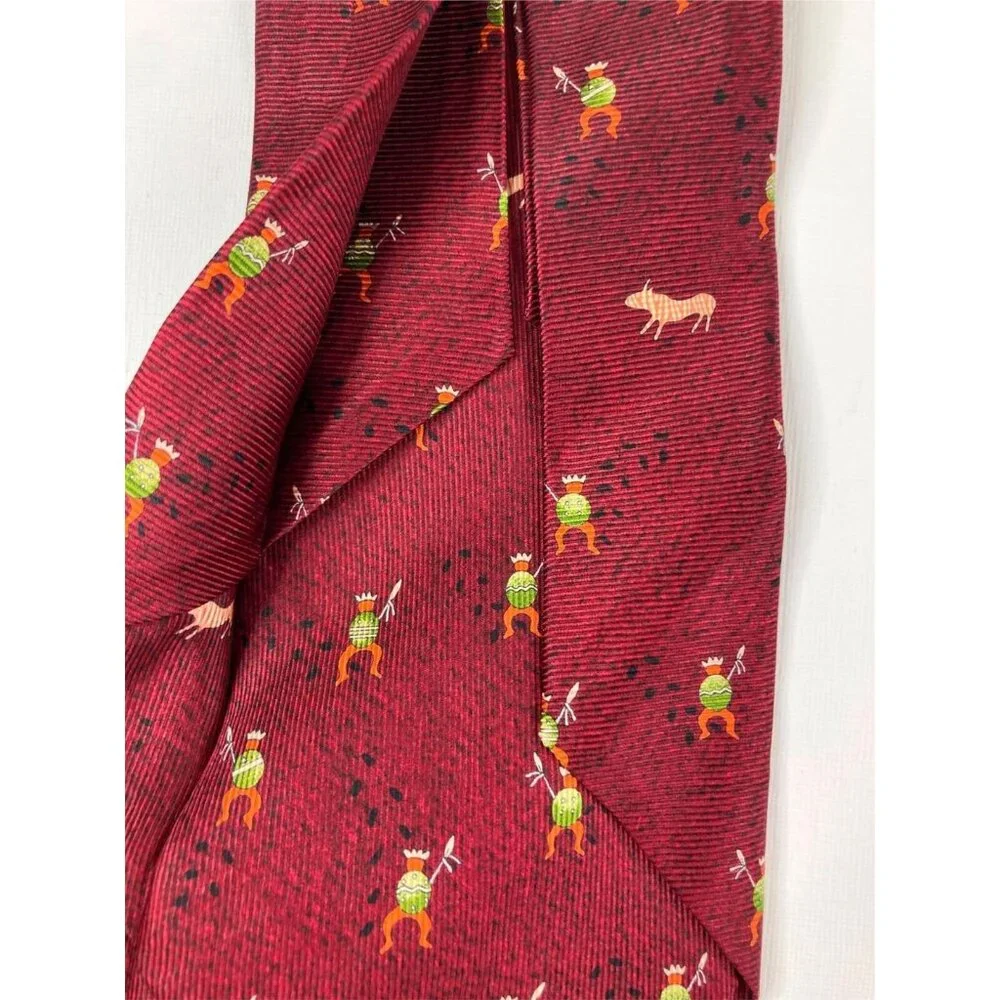 Bvlgari Bulgari ***7-Fold*** Burgundy 100% Silk Tie - Picture 3 of 4